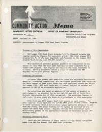 Community Action Program Memorandum No. 21