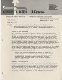 Community Action Program Memorandum No. 27-A