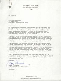 Letter from Jerome D. Franson to Bernice Robinson, Dissertation Proposal