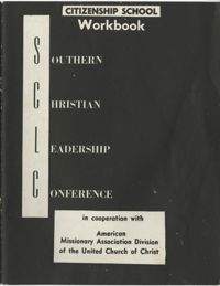 Southern Christian Leadership Conference Citizenship School Workbook