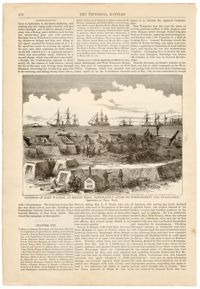 Illustrations of Fort Walker and naval battle scenes from The Pictorial Battles of the Civil War