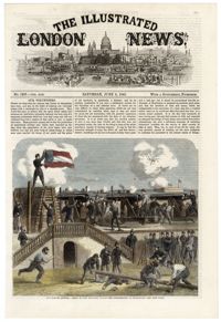 The war in America: scene at Fort Moultrie, second copy, form the Illustrated London News