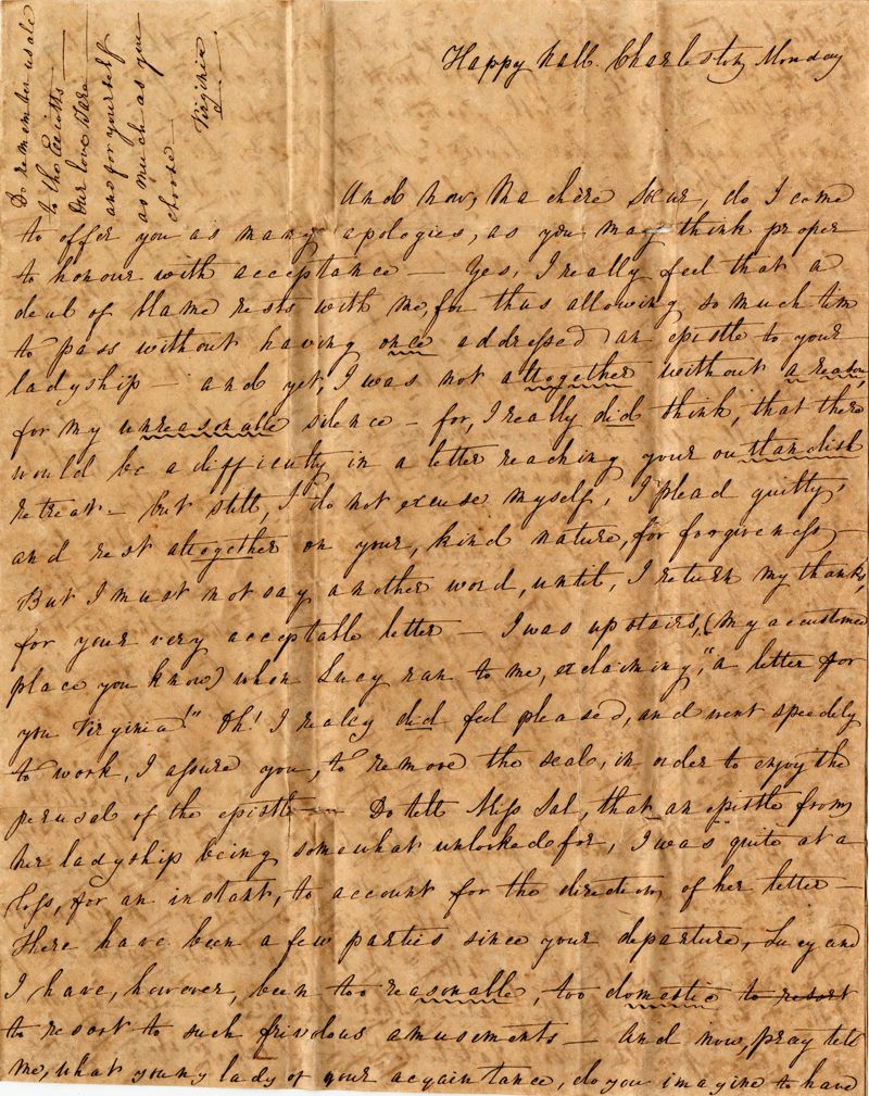 039. Virginia and Lucy to Anna B. Wilkinson -- n.d. - Lowcountry ...