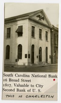 Survey photo of South Carolina National Bank (16 Broad Street)