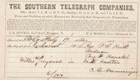 101. C.G. Memminger to Rev. P.T. Keith -- July 17, 1863?