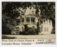 Survey photo of Lowndes House (west end of Grove Street)