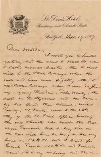 118. Alex Marshall to Magdelen Elizabeth Wilkinson Marshall (nee Keith) -- Sept. 17, 1897