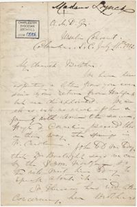 230. Madame Baptiste to Bp Patrick Lynch -- July 11, 1862