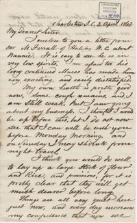 212. Bp Patrick Lynch to Madame Baptiste -- April 2, 1862