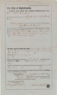 151. Bill of Sale for Slaves between Thomas R.S. Elliott and James B. Heyward -- February 5, 1857