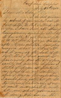 092. Willis Keith to Maddie Keith -- July 30, 1863