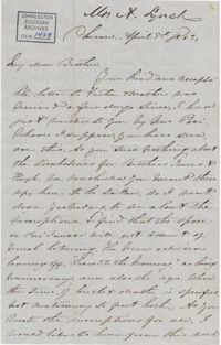 274. Anna Lynch to Bp Patrick Lynch -- April 9, 1863
