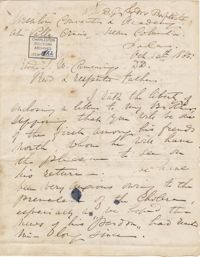 375. Madame Baptiste to Revd J. W. Cummings -- October 28, 1865