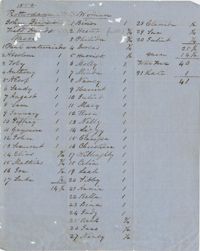 130. List of Slaves for Rotterdam Plantation, 1852