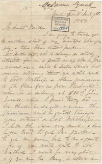 270. Madame Baptiste to Bp Patrick Lynch -- March 7, 1863