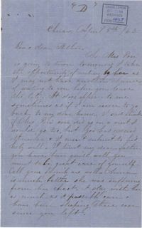 272. Louisa Blain to Bp Patrick Lynch -- April 5, 1863