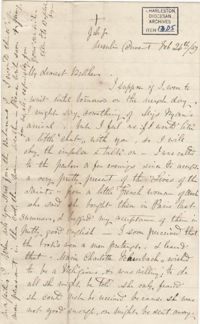033. Madame Baptiste to Bp Patrick Lynch -- February 24, 1859