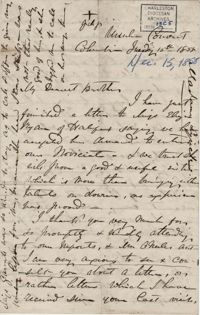 026. Madame Baptiste to Bp Patrick Lynch -- December 15, 1858