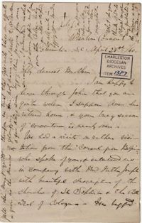 107. Madame Baptiste to Bp Patrick Lynch -- April 28, 1860