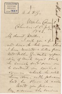 231. Madame Baptiste to Bp Patrick Lynch -- July 11, 1862
