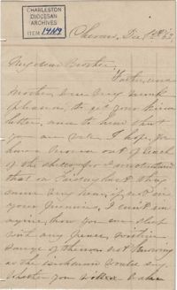 326. Anna Lynch to Bp Patrick Lynch -- December 1, 1863