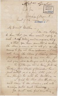 081. Madame Baptiste to Bp Patrick Lynch -- October 15, 1859