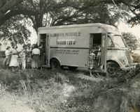 Bookmobile out for a stop
