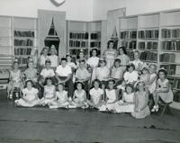 Summer reading closing exercises, Mt Pleasant (Village) Branch Library, 1954 (1)