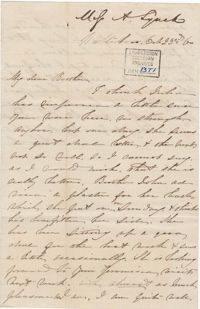 131. Anna Lynch to Bp Patrick Lynch -- October 23, 1860