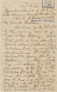 416. Madame Baptiste to Bp Patrick Lynch -- June 14, 1866