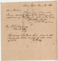 266. Thomas Ferguson requesting payment from Dugue B. Ferguson -- December 9, 1865