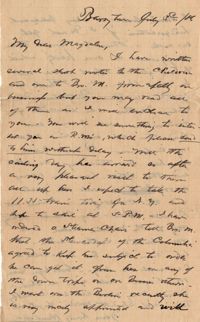 130. Alex Marshall to Magdalen Elizabeth Wilkinson Marshall (nee Keith) -- July 3, 1886