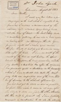 071. John Lynch to Bp Patrick Lynch -- August 28, 1859