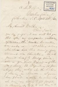 218. Madame Baptiste to Bp Patrick Lynch -- April 23, 1862