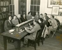Book discussion at Main Library, 1952