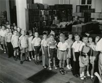 Summer reading closing exercises, Main Library, 1953