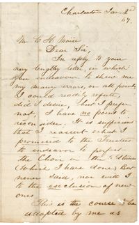 Letter from Laura L. Wineman to Charles H. Moise, January 2, 1867
