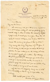 Letter from Dr. Jacob S. Raisin to Thomas J. Tobias, August 10, 1915