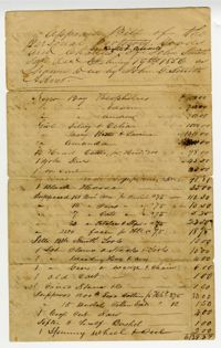 Appraisal Bill of the Personal Property, Goods and Chattels of John Smith
