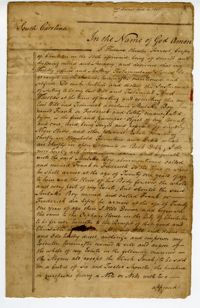 Thomas Hunter Forrest's Will, 1806