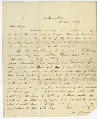 Letter from H. Tilman to Alfred Wardlaw, October 1859