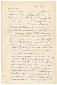 Letter to Jane L. Raisin from Jacob S. Raisin, July 13, 1919