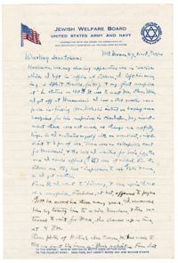 Letter to Jane L. Raisin from Jacob S. Raisin, July 29, 1920