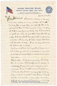 Letter to Jane L. Raisin from Jacob S. Raisin, September 5, 1920