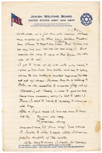 Letter to Jane L. Raisin from Jacob S. Raisin, September 5, 1924