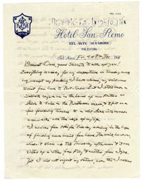 Letter from Jacob S. Raisin, July 31, 1931