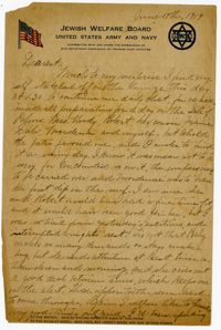 Letter to Jacob S. Raisin from Jane Lazarus Raisin, June 17, 1919