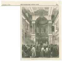 Election of rabbi, at the synagogue, Great St. Helen's