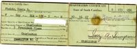 Voter registration certificate, October 16, 1967