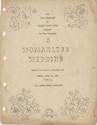 Program for A Womanless Wedding